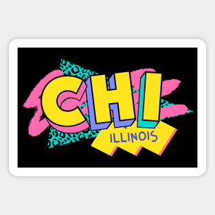 Retro 90s Chicago CHI / Rad Memphis Style / 90s Vibes Magnet